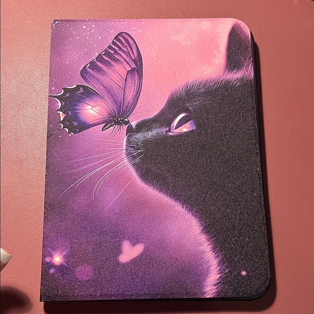 📓OFFICE SUPPLY Pink and Black Cat electronic cover Notebook NWOT